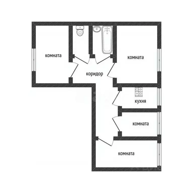 4-к кв. Ленинградская область, Волхов ул. Кирова, 1Б (70.8 м) - Фото 1