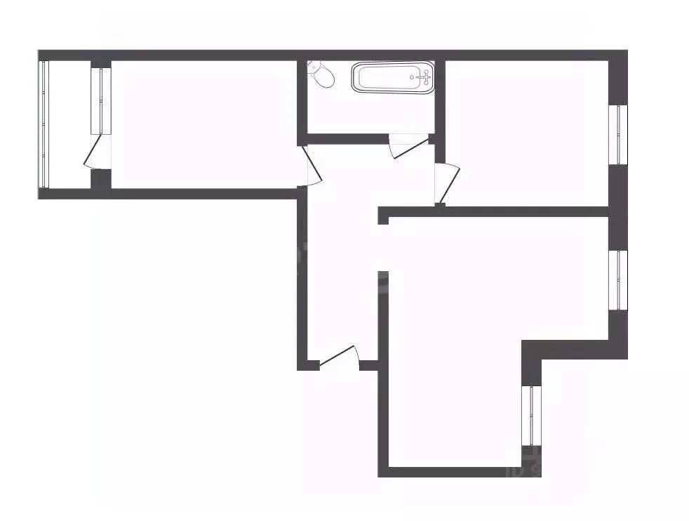 3-к кв. Кемеровская область, Прокопьевск просп. Строителей, 39 (60.9 ... - Фото 2