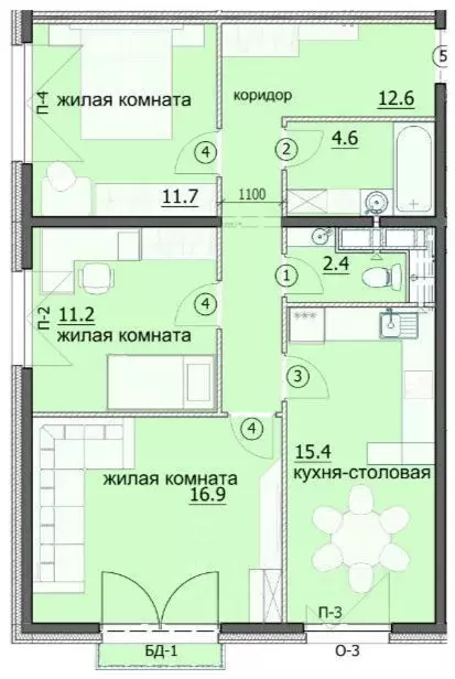 3-к кв. Пензенская область, Пенза ул. Яшиной, 6 (74.0 м) - Фото 0