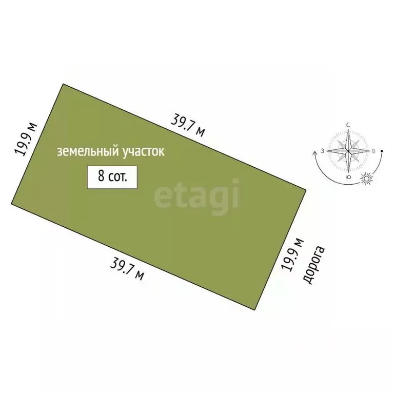 Участок в Татарстан, Тукаевский район, д. Азьмушкино ул. Денежная, 6 ... - Фото 2