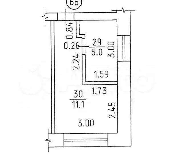 1-к. квартира, 16,1 м, 4/5 эт. - Фото 0