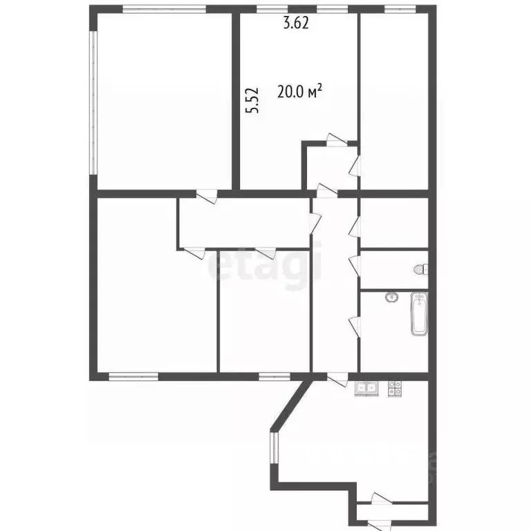 Комната Санкт-Петербург Кузнечный пер., 8 (20.0 м) - Фото 2