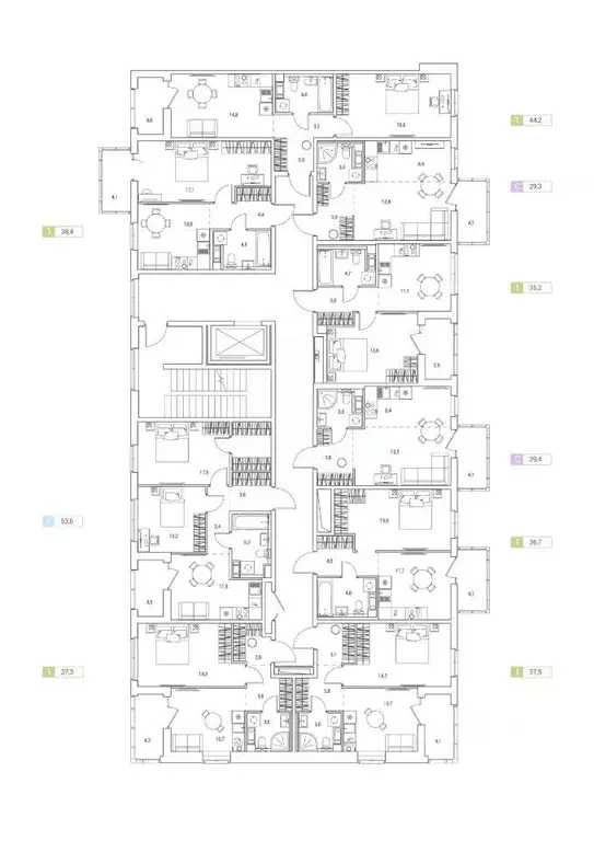 Квартира, 1 комната, 37.29 м - Фото 2