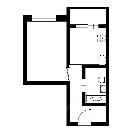 Квартира, 1 комната, 35.2 м - Фото 1