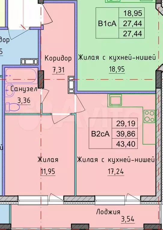1-к. квартира, 43 м, 7/10 эт. - Фото 0