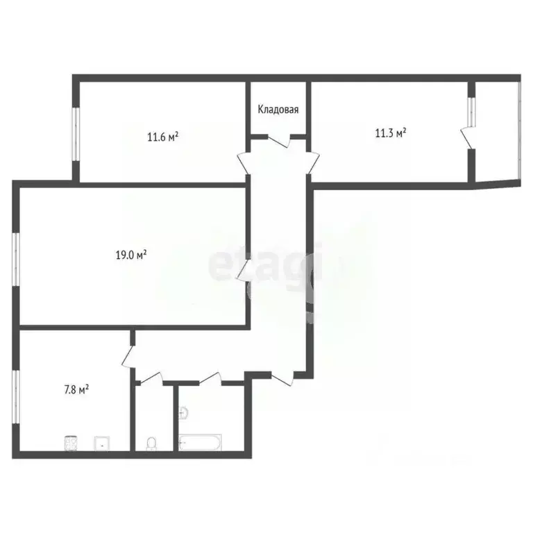 3-к кв. Воронежская область, Воронеж ул. 9 Января, 262/3 (66.8 м) - Фото 1