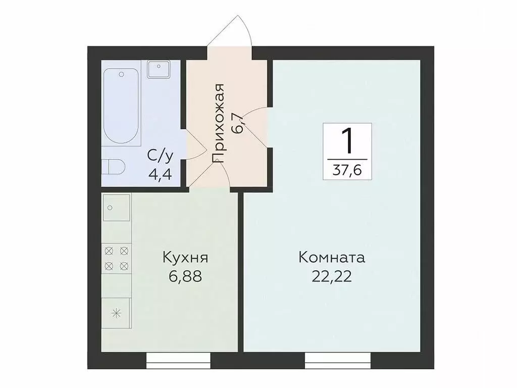 1-комнатная квартира: Самара, улица Победы, 14А (37.6 м) - Фото 0