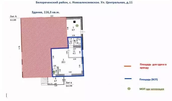 Помещение свободного назначения в Краснодарский край, Белореченский ... - Фото 1