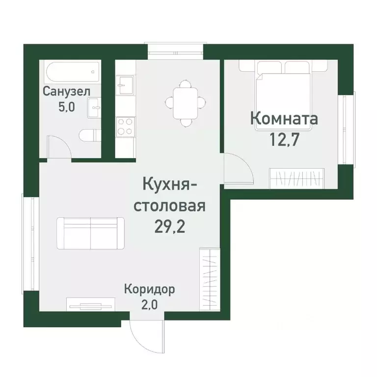 1-к кв. Челябинская область, Челябинский городской округ, пос. ... - Фото 0
