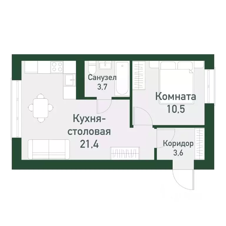 1-к кв. Челябинская область, Челябинский городской округ, пос. ... - Фото 0