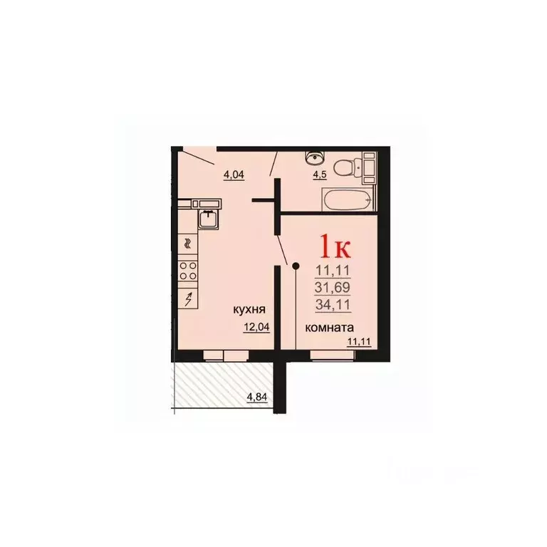 1-к кв. Челябинская область, Челябинский городской округ, пос. ... - Фото 1