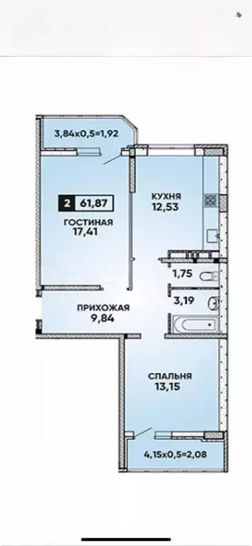 2-к. квартира, 62 м, 16/22 эт. - Фото 0