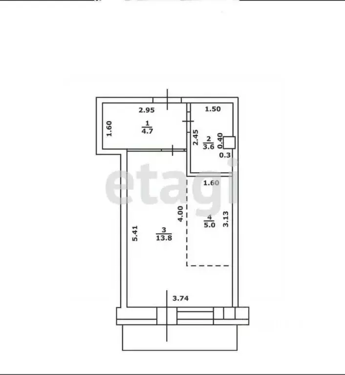 Студия Алтайский край, Бийск ул. Михаила Митрофанова, 2/2 (26.2 м) - Фото 2