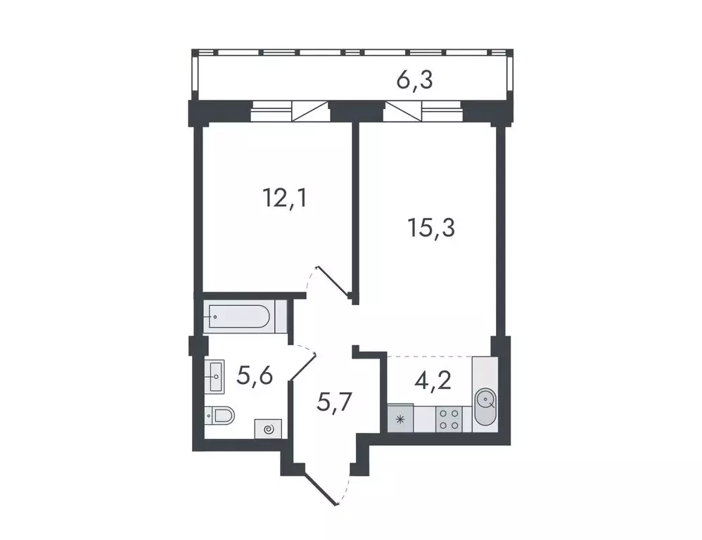 2-комнатная квартира: Киров, Чистопрудненская улица, 13 (49.2 м) - Фото 0