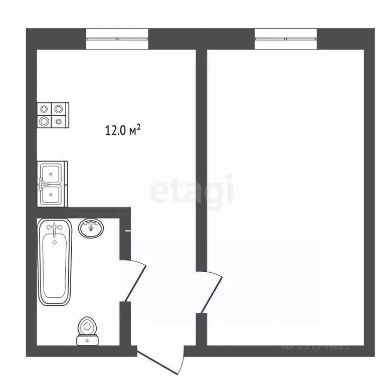 1-к кв. Ямало-Ненецкий АО, Муравленко ул. 70 лет Октября, 45 (34.0 м) - Фото 1