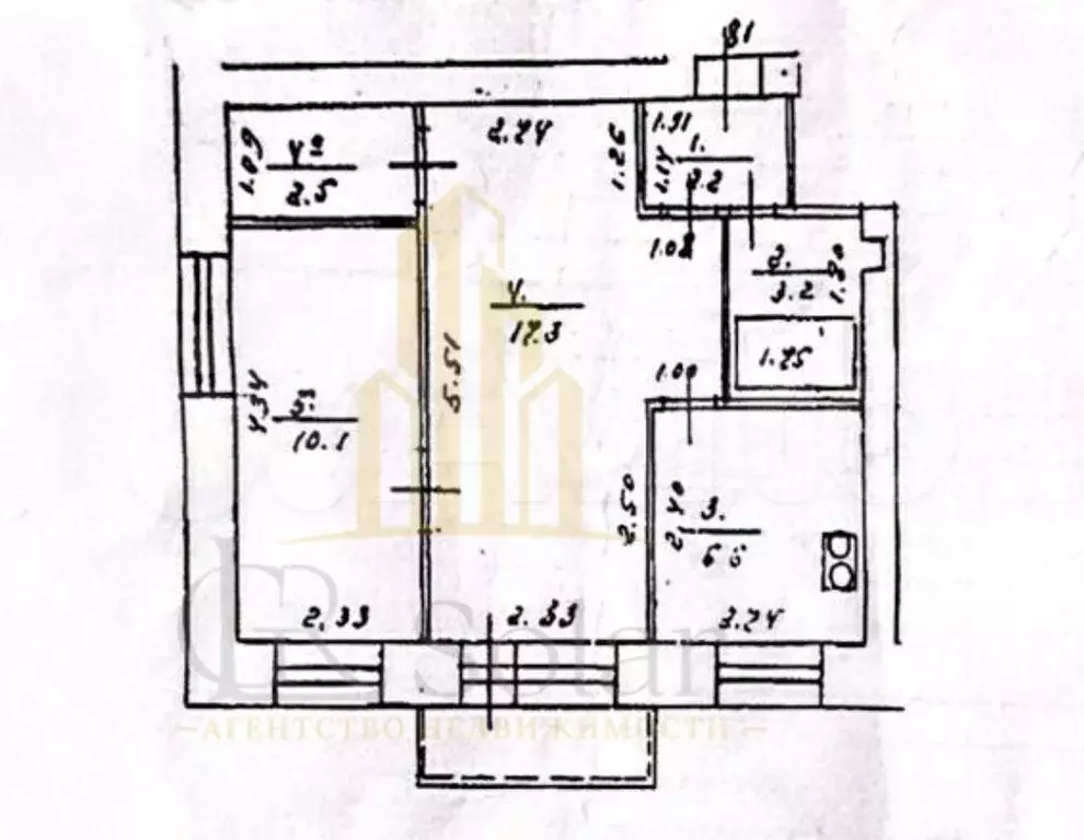 2-к. квартира, 41,9 м, 4/5 эт. - Фото 0