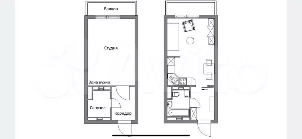 Квартира-студия, 24 м, 22/26 эт. - Фото 0