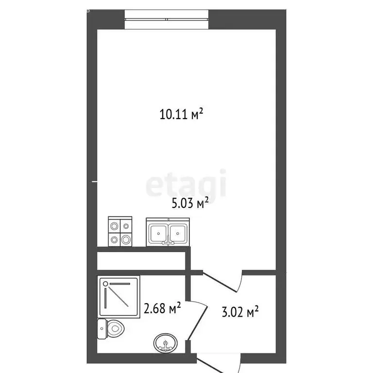 Квартира-студия: Санкт-Петербург, территория Усть-Славянка, Советский ... - Фото 1