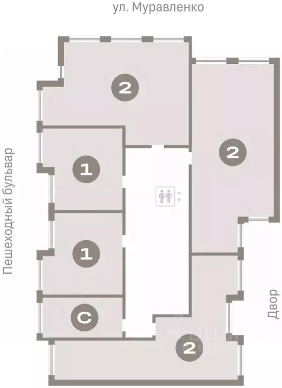 1-к кв. Тюменская область, Тюмень ул. Муравленко, 9к3 (42.89 м) - Фото 1