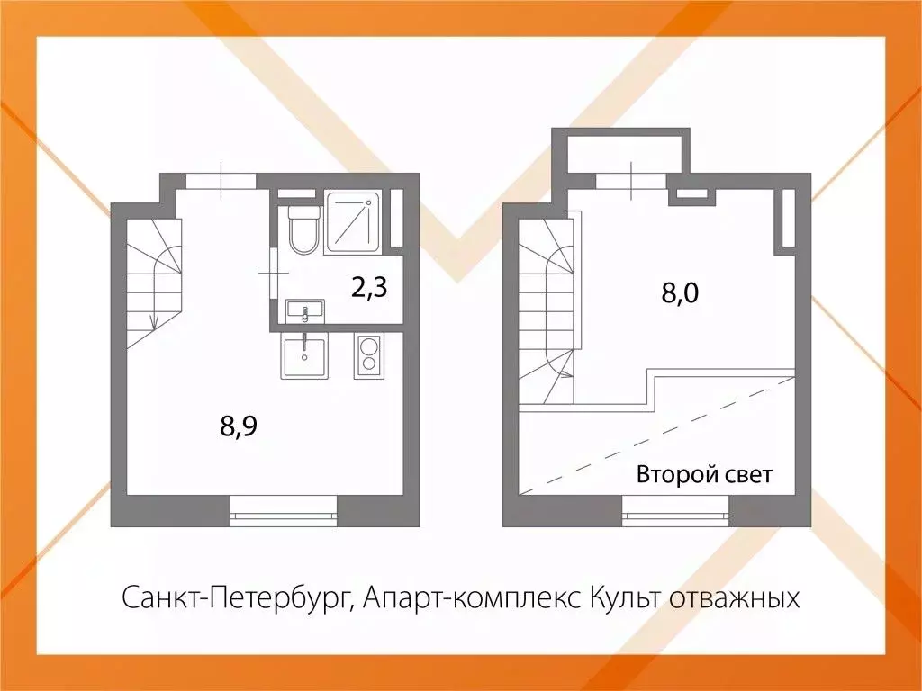 Студия Санкт-Петербург ул. Отважных, 10 (19.8 м) - Фото 1