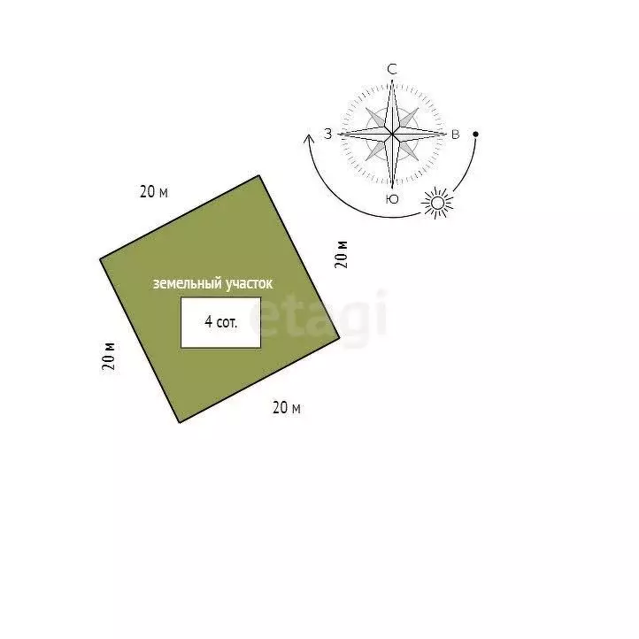 Участок в Ширинский район, село Джирим (4 м) - Фото 1