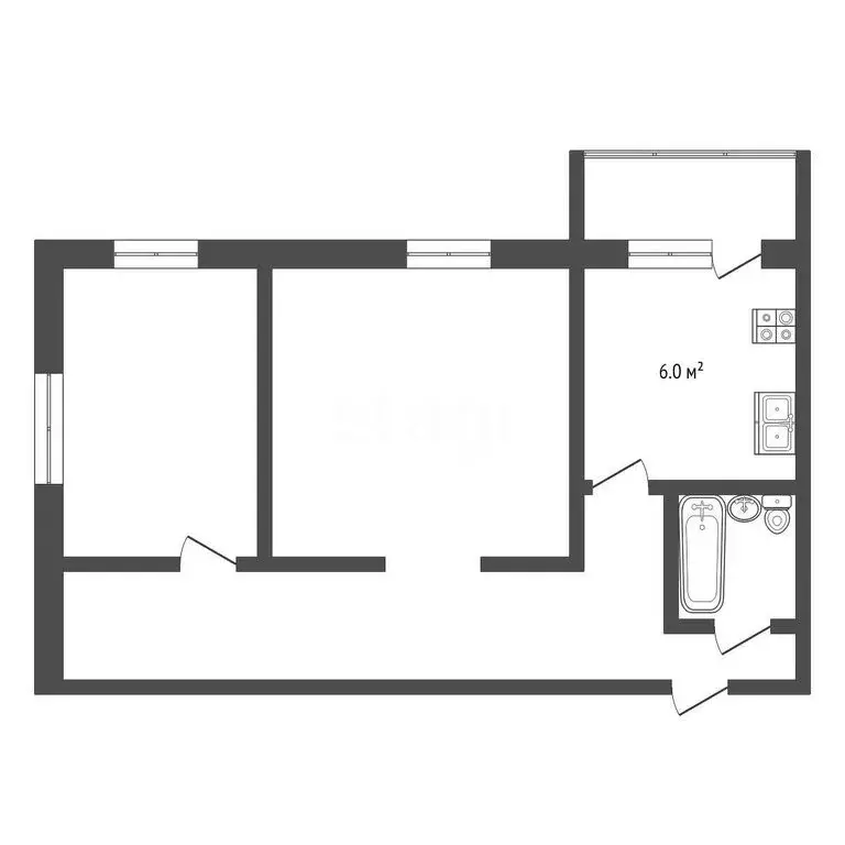 2-комнатная квартира: Троицк, посёлок Троицкая ГРЭС, улица ... - Фото 1