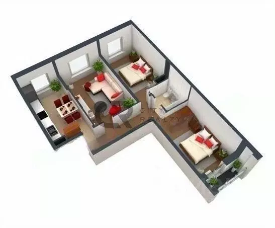 3-к кв. Санкт-Петербург ул. Красуцкого, 3М (94.0 м) - Фото 2