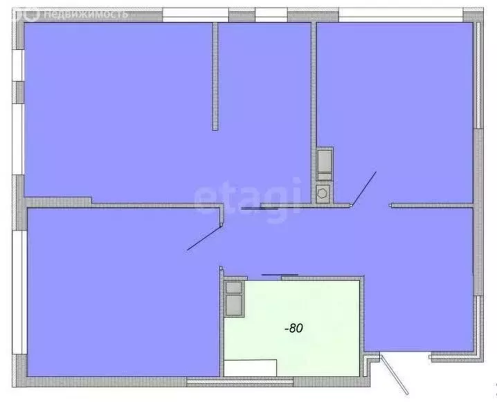 2-комнатная квартира: Тюмень, Алматинская улица, 4 (55 м) - Фото 0