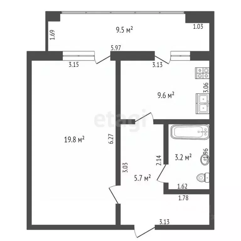 1-к кв. Оренбургская область, Оренбург Салмышская ул., 62 (48.0 м) - Фото 1