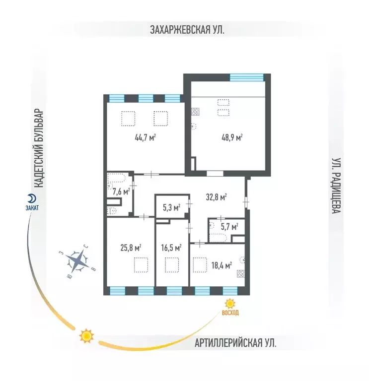 4-к кв. Санкт-Петербург, Санкт-Петербург, Пушкин Захаржевская ул., 14 ... - Фото 2