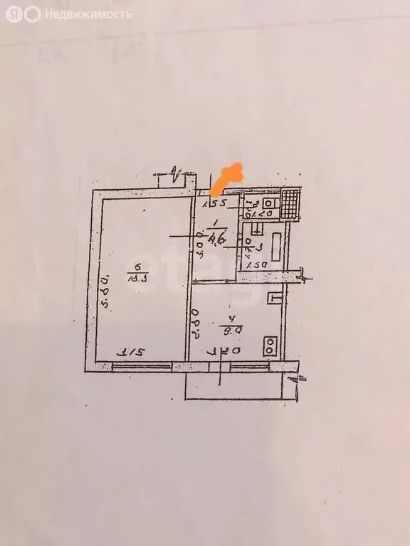 1-комнатная квартира: Липецк, улица 50 лет НЛМК, 21 (35.4 м) - Фото 1