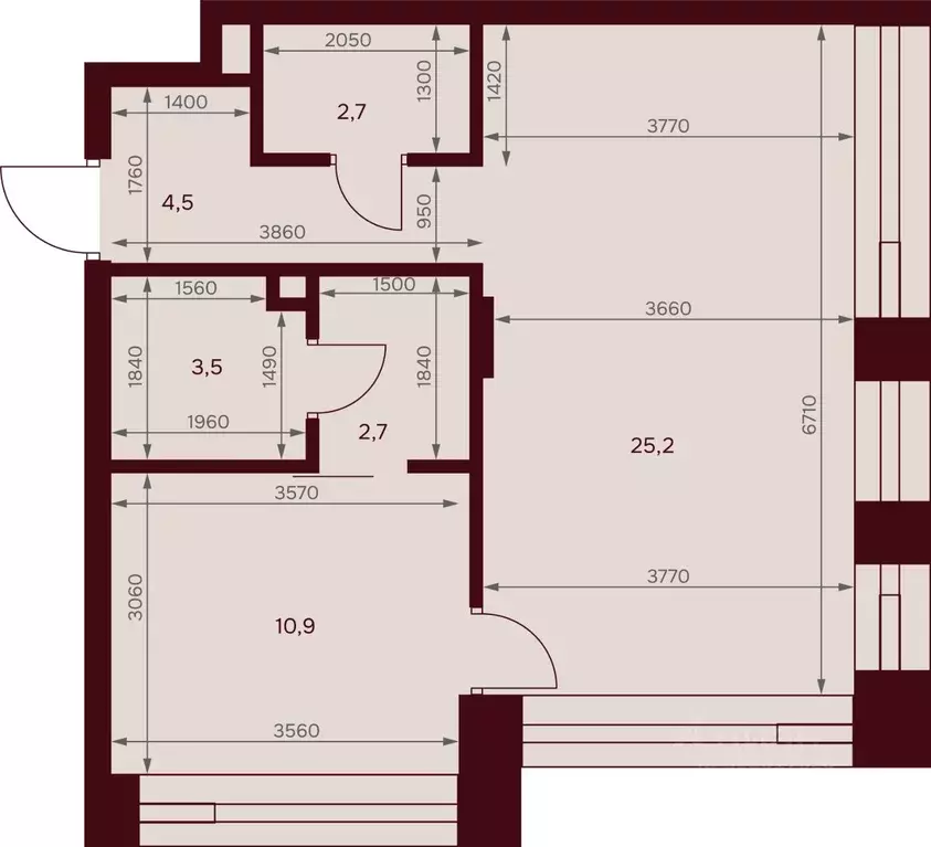 2-к кв. Москва ул. Серпуховский Вал, 7 (49.0 м) - Фото 2