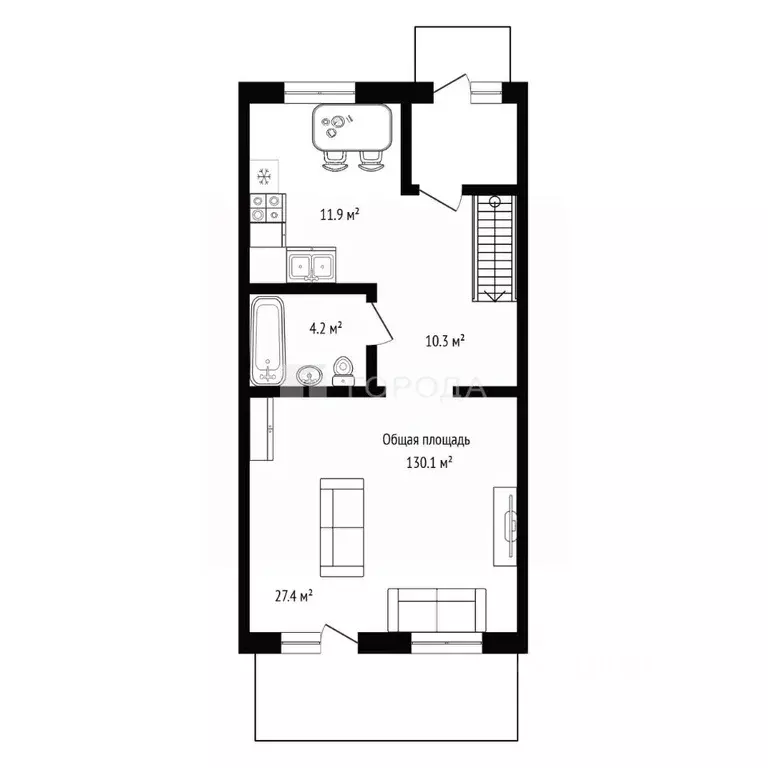 Таунхаус в Новосибирская область, Мошковский район, пос. Октябрьский, ... - Фото 2