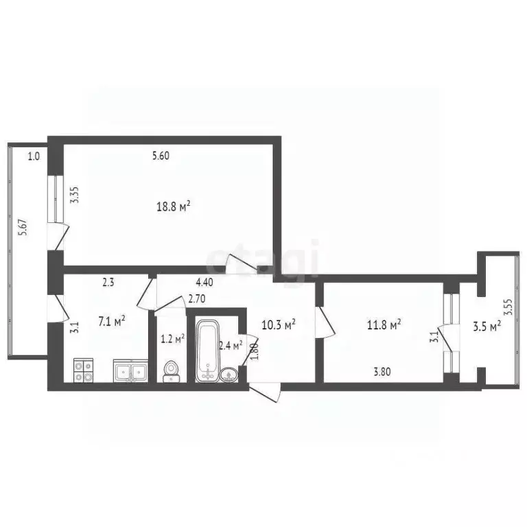 3-к кв. Краснодарский край, Геленджик городской округ, с. Дивноморское ... - Фото 2