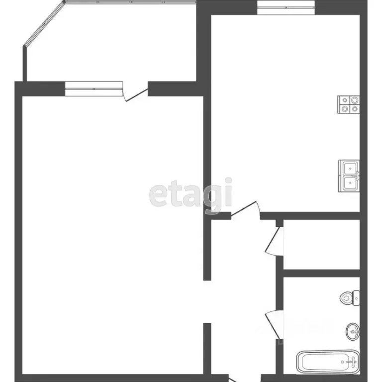 1-к кв. Тюменская область, Тюмень Широтная ул., 190 (43.2 м) - Фото 2