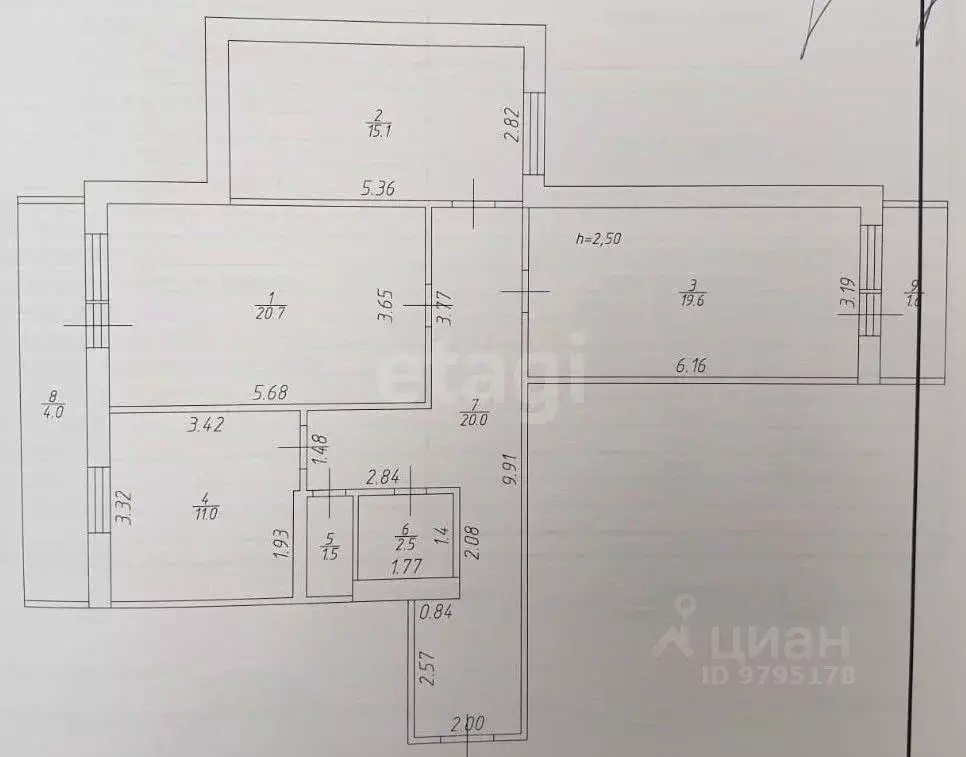 3-к кв. Татарстан, Казань ул. Гаврилова, 56к7 (90.4 м) - Фото 2