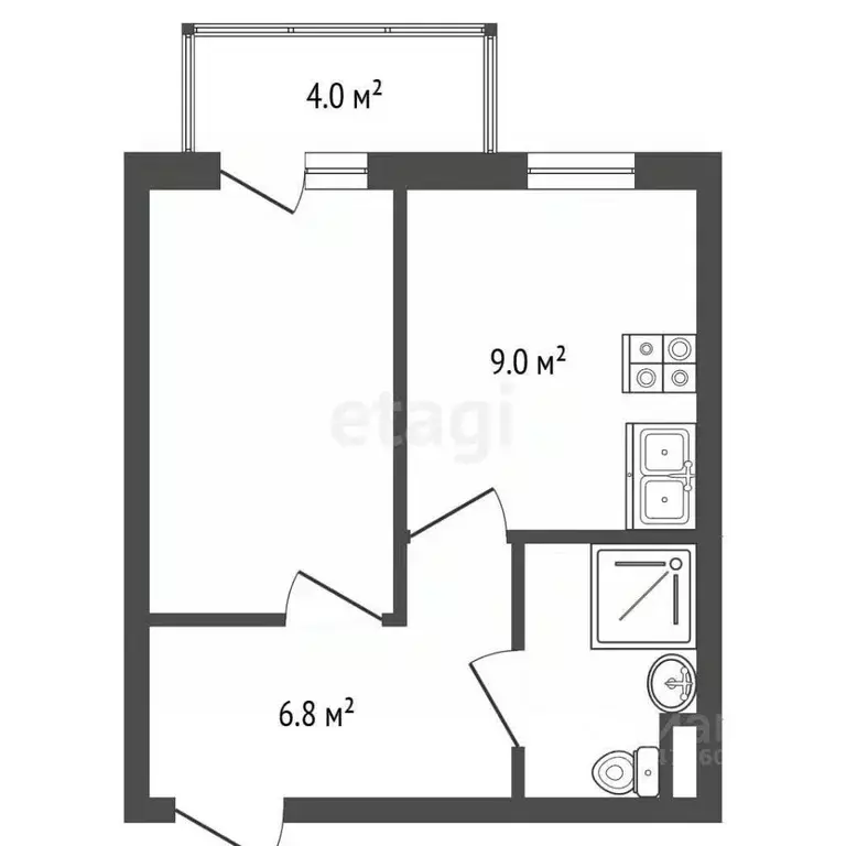 1-к кв. Крым, Евпатория ул. Чапаева, 99 (35.3 м) - Фото 2