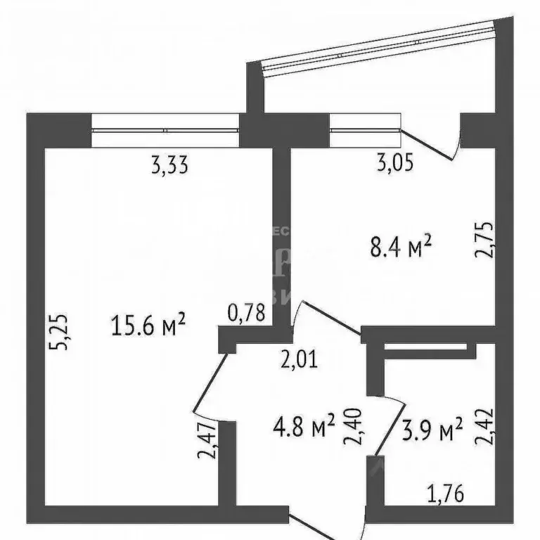 1-к кв. Кемеровская область, Кемерово ул. Серебряный Бор, 14 (32.5 м) - Фото 1