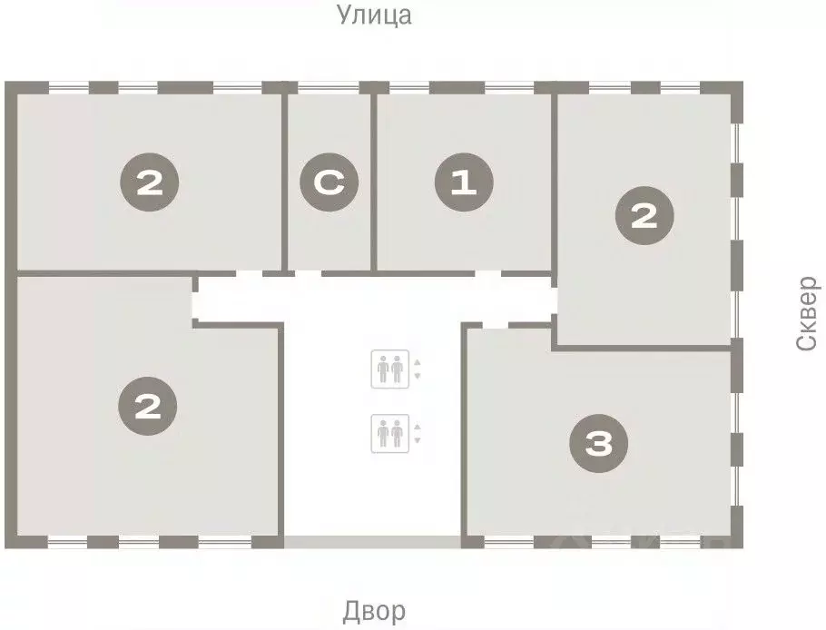 2-к кв. Курганская область, Курган Центральный жилрайон, Дом Кино ... - Фото 2