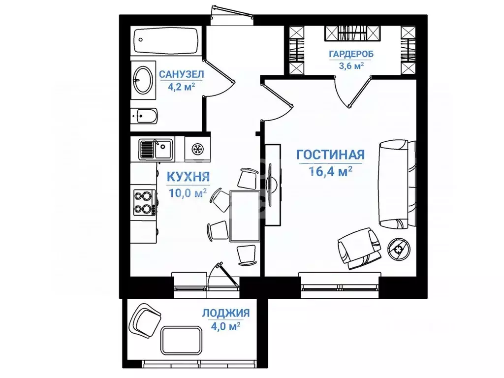 1-к кв. Кировская область, Киров ул. Дмитрия Козулева, 9 (38.0 м) - Фото 1