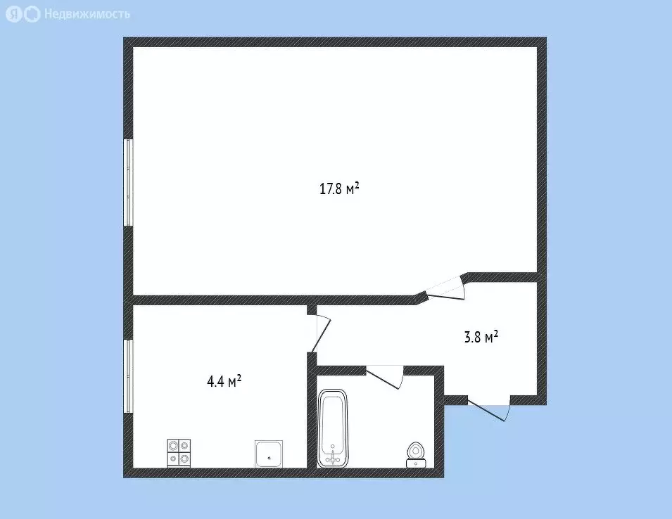 1-комнатная квартира: Черкесск, улица Карла Маркса, 162А (28.4 м) - Фото 1