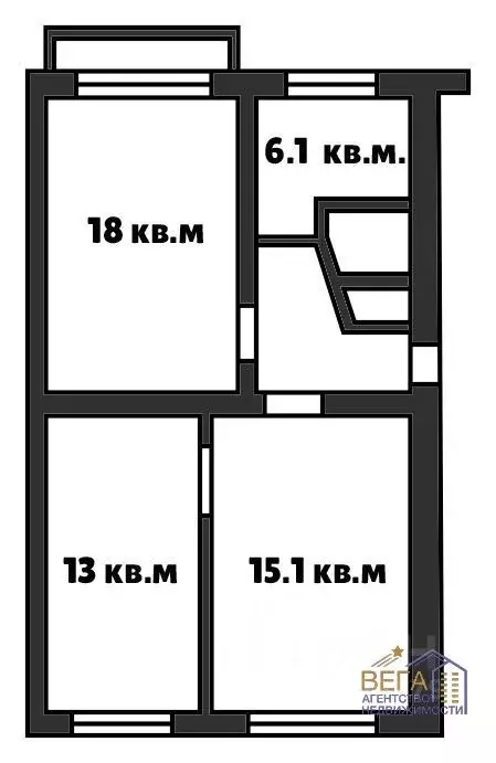 3-к кв. Московская область, Наро-Фоминск ул. Калинина, 14 (62.8 м) - Фото 1