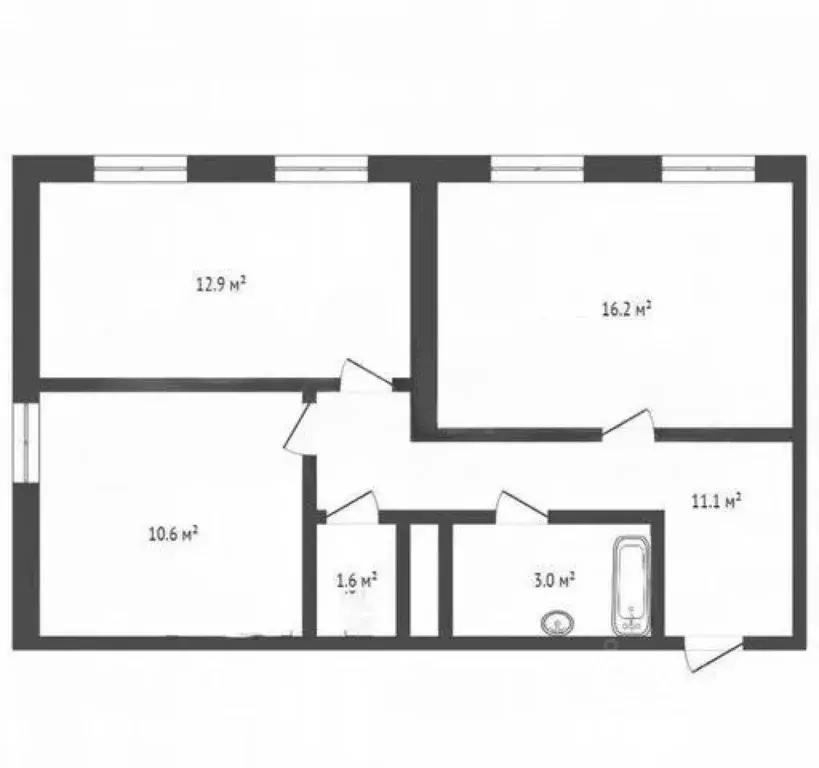 2-к кв. Тюменская область, Тюмень Новгородская ул., 3 (55.0 м) - Фото 2