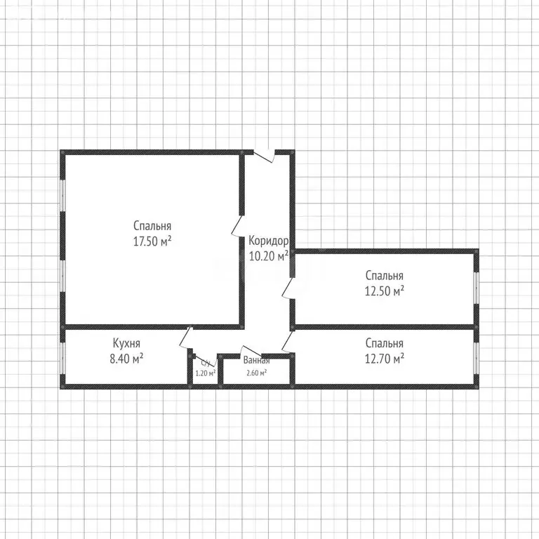 3-комнатная квартира: Майкоп, улица 12 Марта, 152 (65.1 м) - Фото 1