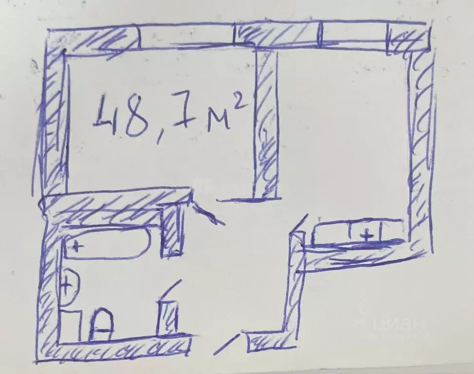 2-к кв. Алтайский край, Барнаул ул. Гущина, 150/3 (48.7 м) - Фото 1