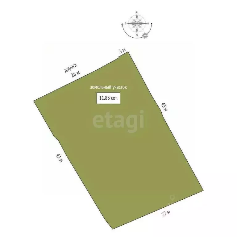 Участок в Тюменская область, Тюмень Пионерская ул. (11.83 сот.) - Фото 1