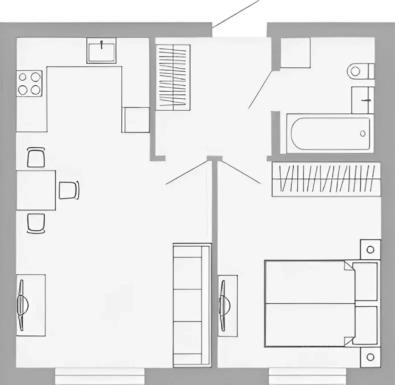 2-к кв. Ростовская область, Ростов-на-Дону Береговая ул., 6 (45.0 м) - Фото 2