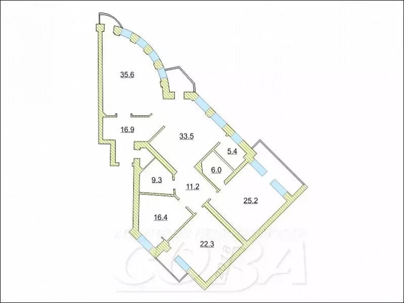 4-комнатная квартира: Тюмень, улица Котовского, 1/2 (183.9 м) - Фото 1