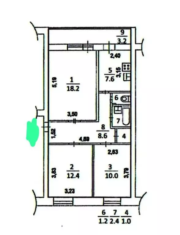 3-к кв. Московская область, Химки Сходня мкр, ул. Фрунзе, 38 (62.2 м) - Фото 1