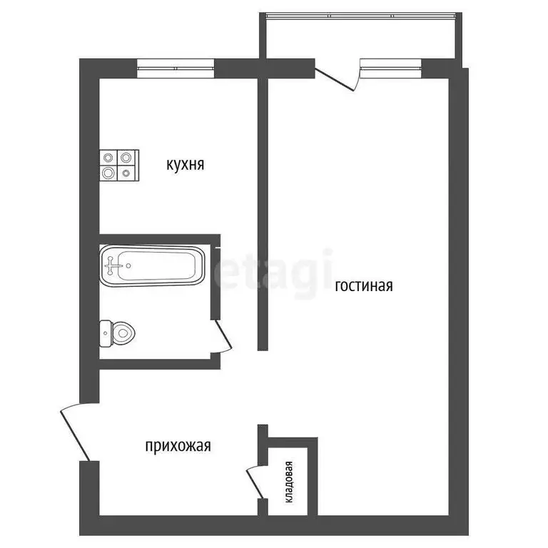 1-комнатная квартира: Троицк, Путевая улица, 16Б (30.2 м) - Фото 1